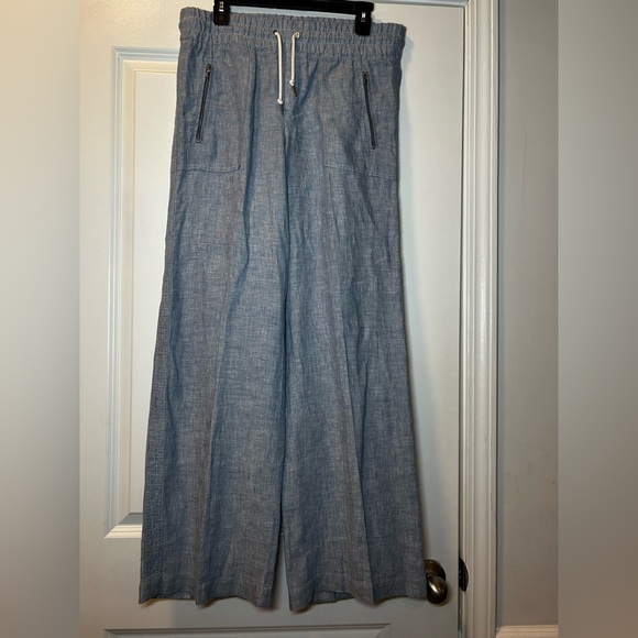 Athleta Women's Blue Linen Pants - Picture 3 of 6